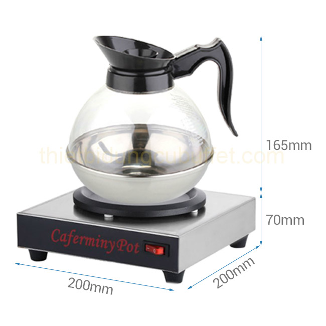 Kích thước bếp hâm Caferminy Pot và bình đựng cà phê giá rẻ CF23-B7