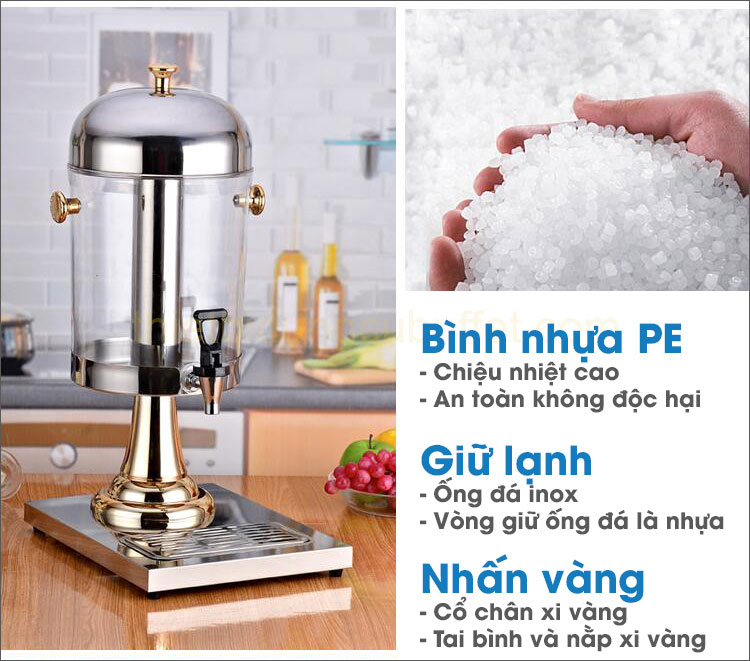 Bình đựng nước hoa quả giá rẻ 1 ngăn 8 lít